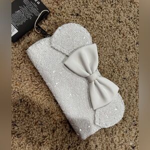 Loungefly Sparkling White Sequin Wallet with Bow